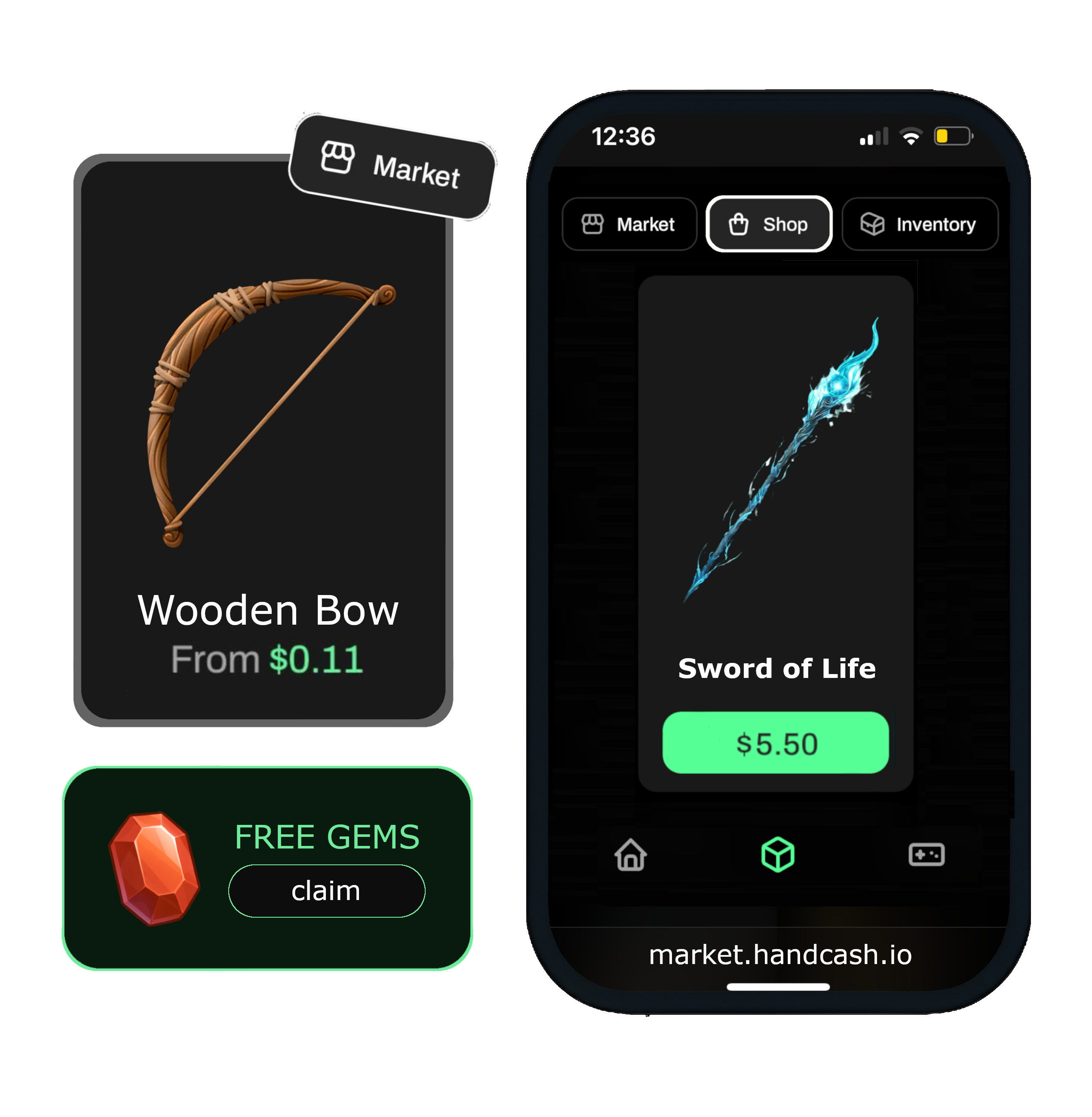 HandCash Game Shop Example